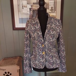 J. Crew Liberty Print School Boy Blazer